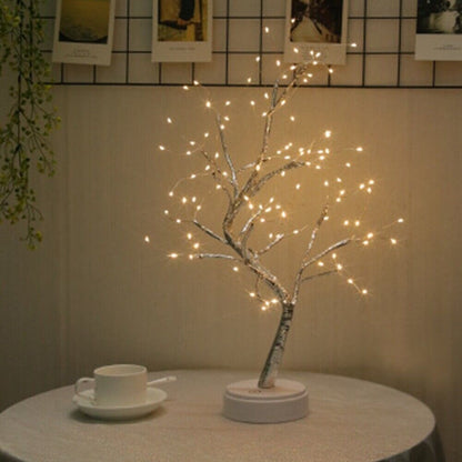 Fairy Light Spirit Tree | LED Sparkly Copper Wire Garland Lamp | Enchanting Holiday Décor