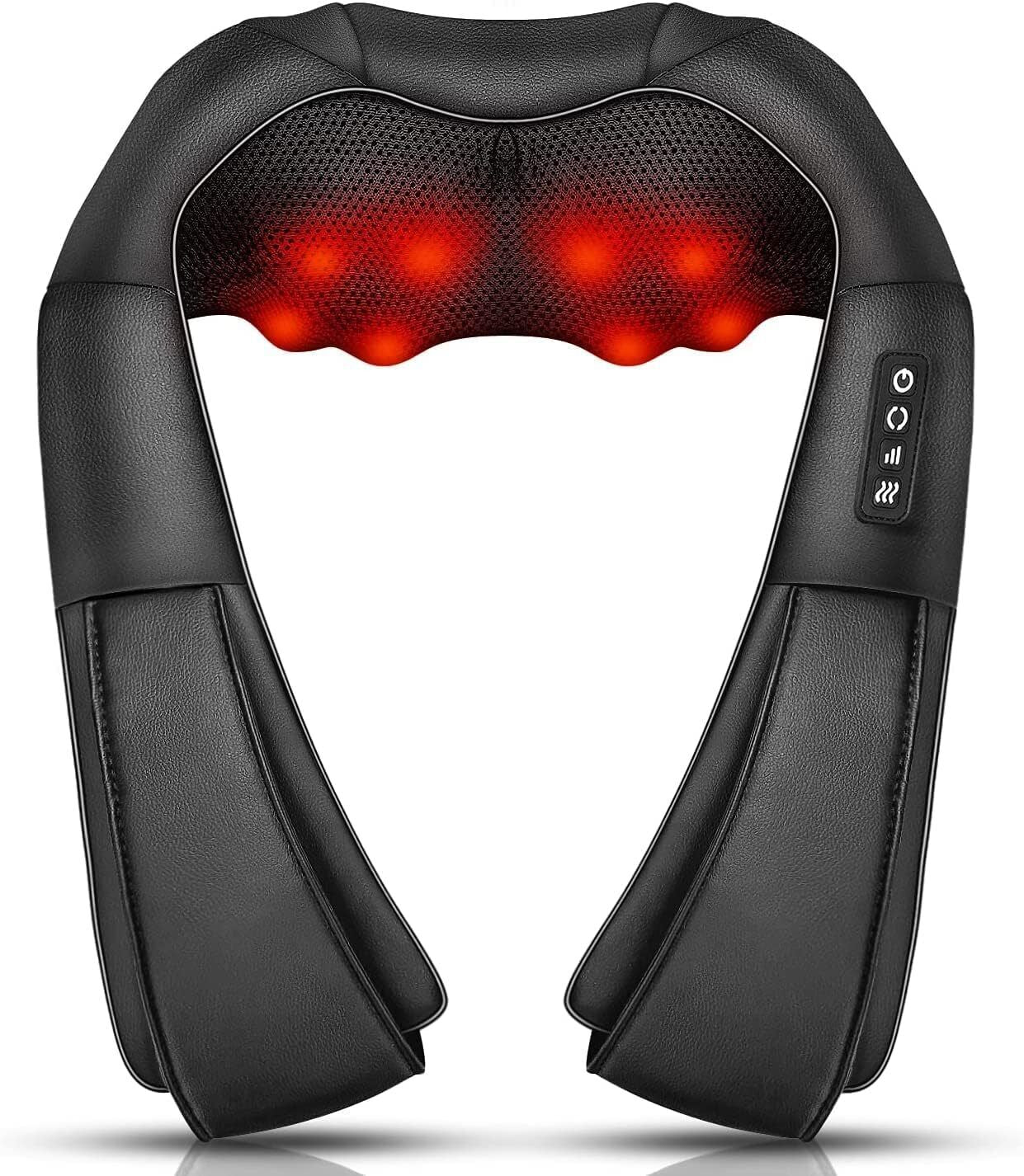 Ultimate UK Electric Shiatsu Neck & Shoulder Massager | Heated 3D Kneading for Back & Full Body Relaxation!