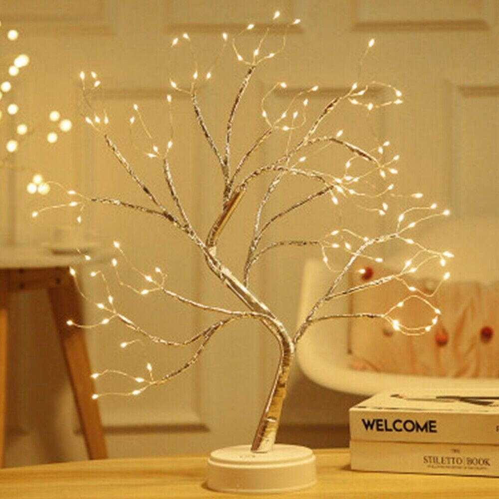 Fairy Light Spirit Tree | LED Sparkly Copper Wire Garland Lamp | Enchanting Holiday Décor