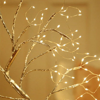 Fairy Light Spirit Tree | LED Sparkly Copper Wire Garland Lamp | Enchanting Holiday Décor