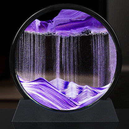 UK Stock | 3D Moving Sand Art Picture | Glass Hourglass Deep Sea Sandscape Quicksand Décor