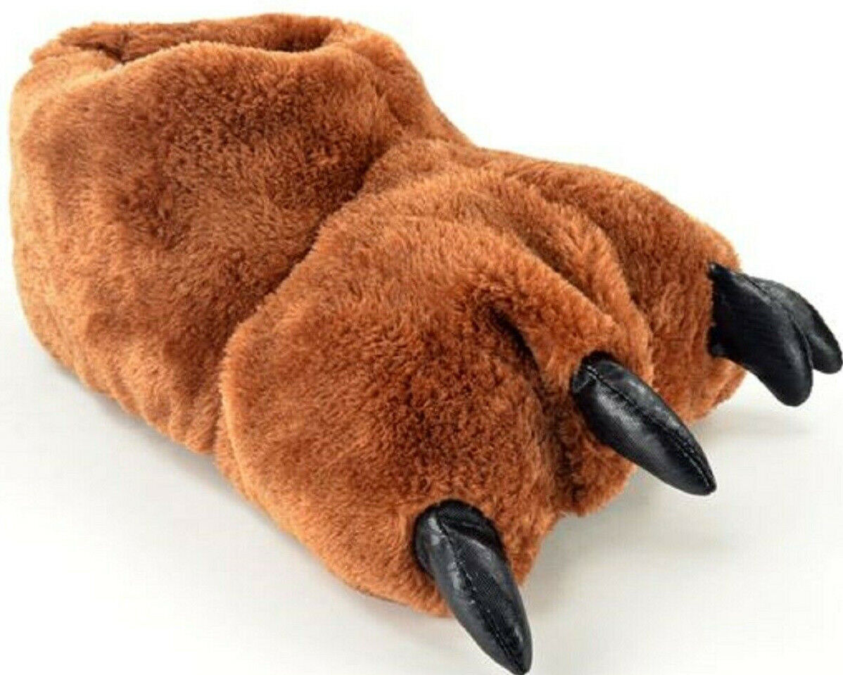 Novelty Monster Claw Slippers - Plush Soft Warm Cosy Padded Slid On