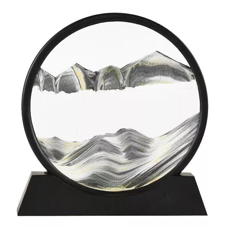 UK Stock | 3D Moving Sand Art Picture | Glass Hourglass Deep Sea Sandscape Quicksand Décor